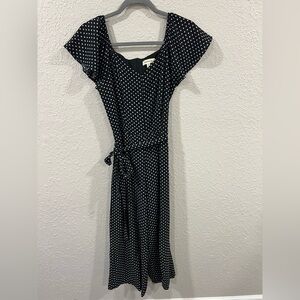 Polka Dot Short Sleeve Jumpsuit